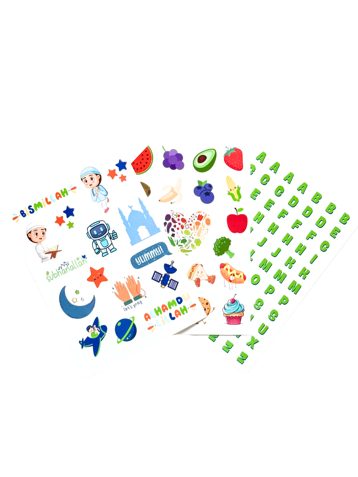 My Islamic Habits Boys Lunchbox Stickers - Set of 3 sheets